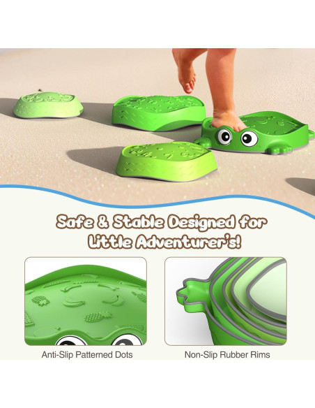 Piedras de Equilibrio Sensoriales DREAM BUILDING Verde 33cm