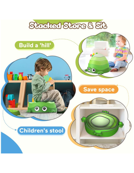 Piedras de Equilibrio Sensoriales DREAM BUILDING Verde 33cm