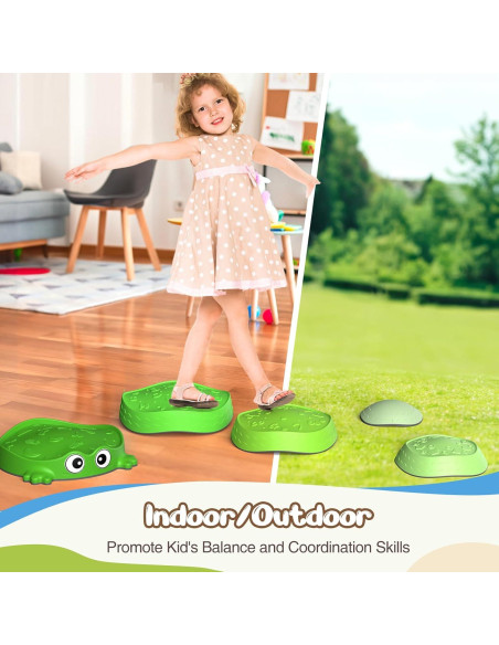 Piedras de Equilibrio Sensoriales DREAM BUILDING Verde 33cm