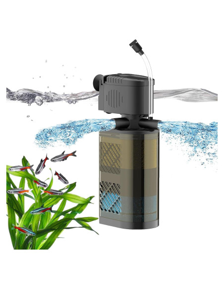 Filtro de Acuario VCRAZE QF-188 3 Etapas 40-70 Galones