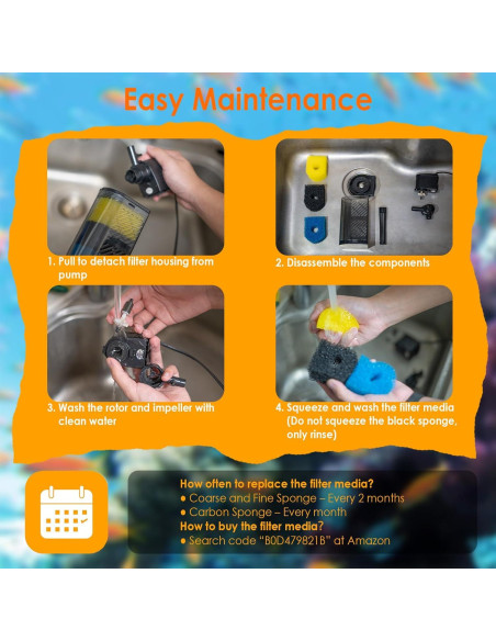 Filtro de Acuario VCRAZE QF-188 3 Etapas 40-70 Galones