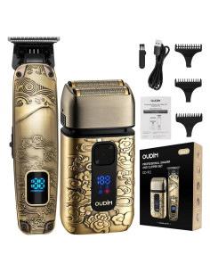 Afeitadora eléctrica para hombres Aikeer OD-912, impermeable y USB