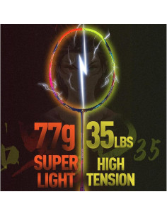 Raqueta de Bádminton Kawasaki Nezha 35 Verde 77g Alta Tensión 2