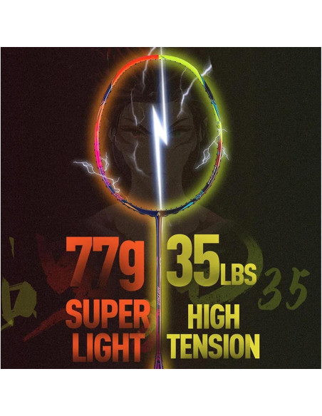 Raqueta de Bádminton Kawasaki Nezha 35 Verde 77g Alta Tensión