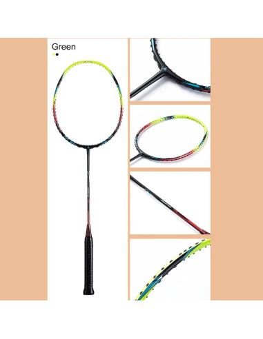 Raqueta de Bádminton Kawasaki Nezha 35 Verde 77g Alta Tensión