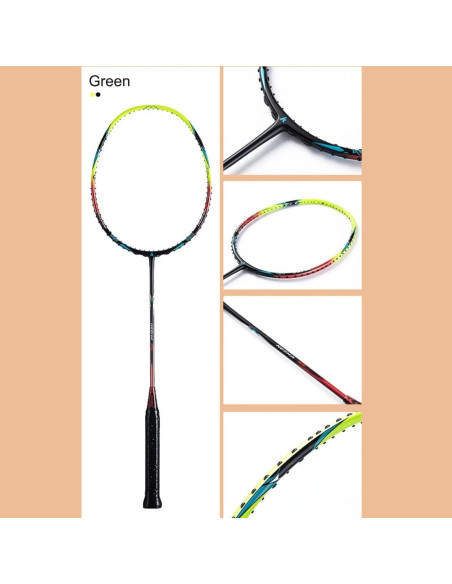 Raqueta de Bádminton Kawasaki Nezha 35 Verde 77g Alta Tensión