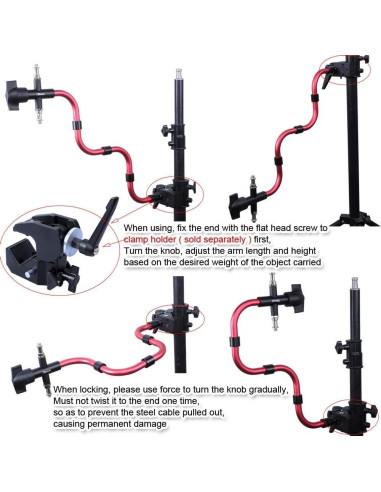 Soporte Fotográfico Articulado iShoot IS-COBRA 3-5kg Aluminio