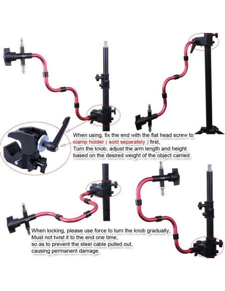 Soporte Fotográfico Articulado iShoot IS-COBRA 3-5kg Aluminio