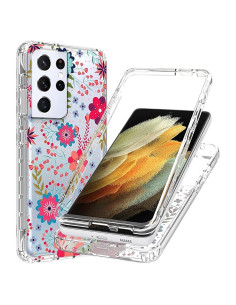 Funda Protectora Floral para Samsung Galaxy S21 Ultra 5G