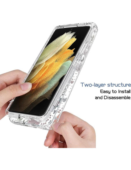 Funda Protectora Floral para Samsung Galaxy S21 Ultra 5G