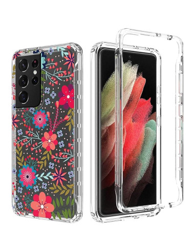 Funda Protectora Floral para Samsung Galaxy S21 Ultra 5G
