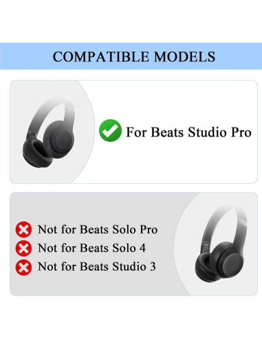 Cabezal y almohadilla de repuesto Adhiper para auriculares Beats Studio Pro