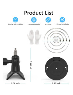 Soporte de Cámara de Seguridad MSAFF Negro sin Perforación 2