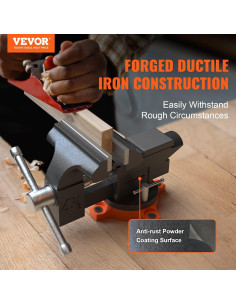 Prensa de Banco VEVOR 11.5 cm Hierro Fundido Multifuncional 2