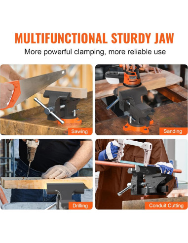 Prensa de Banco VEVOR 11.5 cm Hierro Fundido Multifuncional