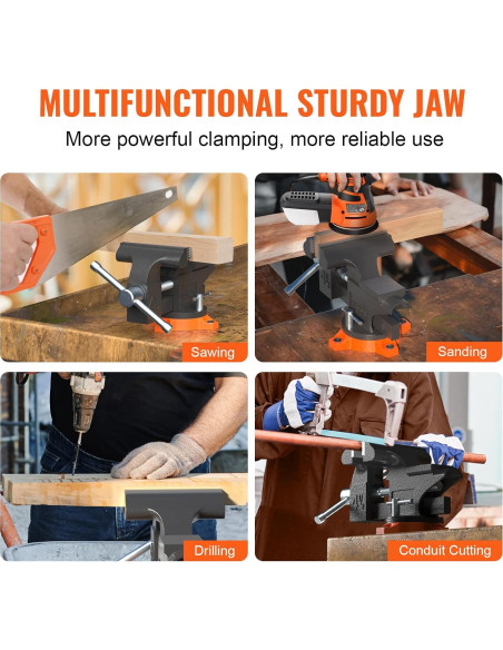 Prensa de Banco VEVOR 11.5 cm Hierro Fundido Multifuncional