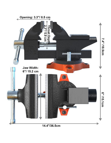 Prensa de Banco VEVOR 11.5 cm Hierro Fundido Multifuncional