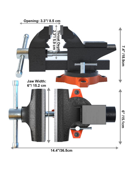 Prensa de Banco VEVOR 11.5 cm Hierro Fundido Multifuncional