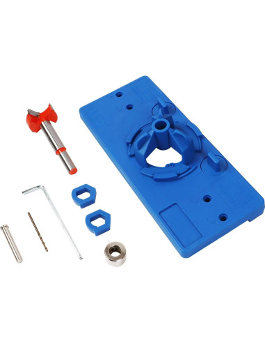Kit de Plantilla de Bisagra Oculta WISH HALLY WOOD 35mm Azul