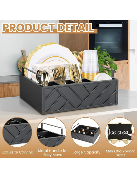 Dispensador de Platos de Papel Unistyle con 10 Carteles Pizarra