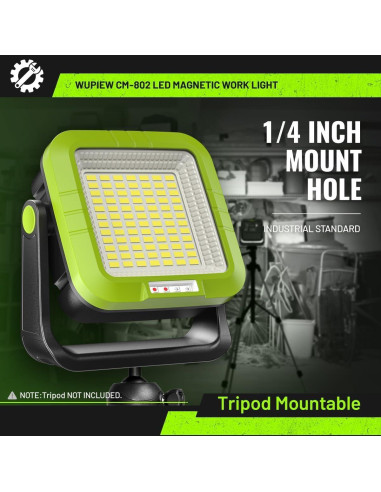 Luz de Trabajo Magnética Recargable Wupiew CM802 1500 Lúmenes