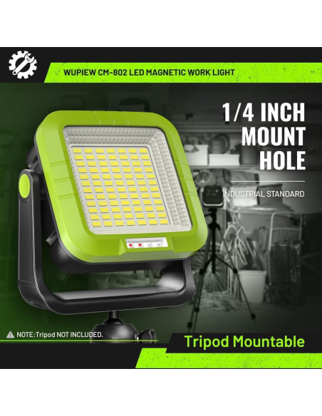Luz de Trabajo Magnética Recargable Wupiew CM802 1500 Lúmenes