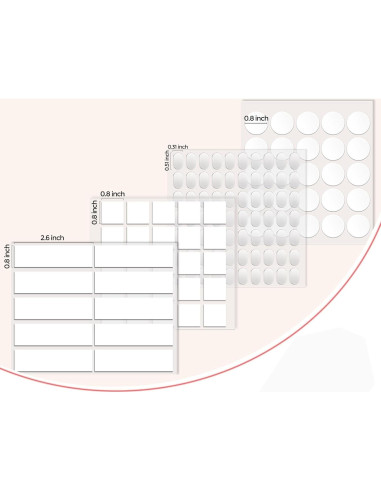 Cinta Nano Doble Cara Fengnuo 360pcs Multi-Forma 2.03cm