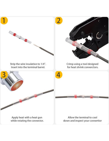 Kit de Conectores Termoretráctiles 102 Piezas SMGDA A Prueba de Agua
