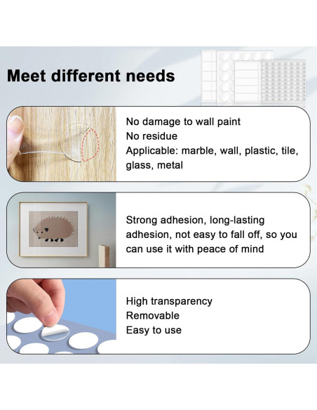 Cinta Nano Doble Cara Fengnuo 360pcs Multi-Forma 2.03cm