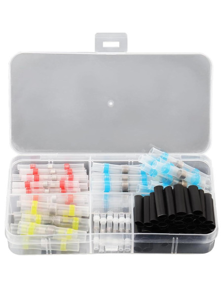 Kit de Conectores Termoretráctiles 102 Piezas SMGDA A Prueba de Agua