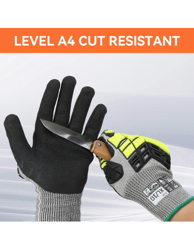 Guantes de Trabajo de Seguridad Graloky Talla Grande 2 Pares