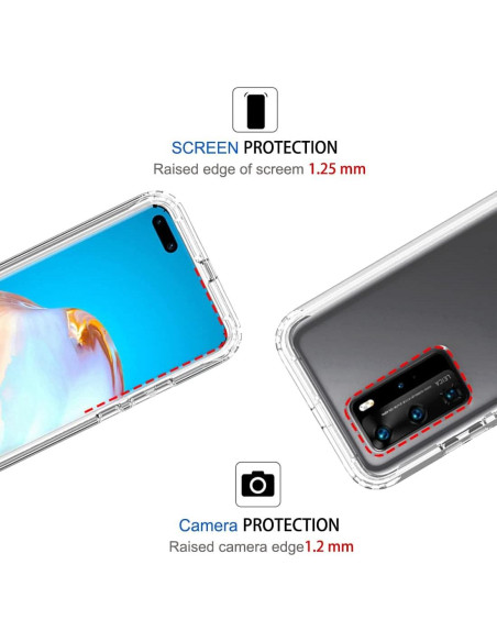 Funda Transparente Huawei P40 Pro con Protector de Pantalla Funda Transparente Huawei P40 Pro con Protector de Pantalla
