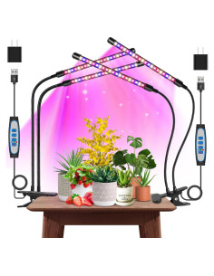 Lámpara de Crecimiento LED Garpsen 2 Cabezas Espectro Completo