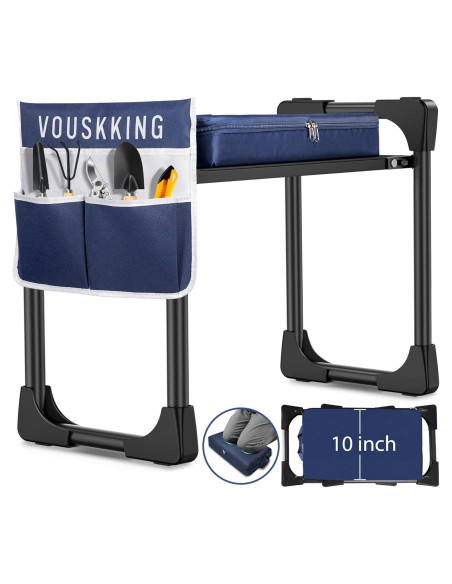 Taburete de Jardín VOUSKKING 2 en 1 con Almohadilla Gruesa