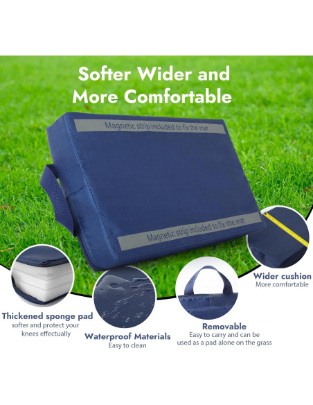 Taburete de Jardín VOUSKKING 2 en 1 con Almohadilla Gruesa