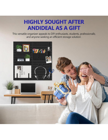 Kit Organizador de Pared Modular Hellpnoom 4 Tableros Perforados