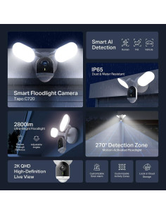 Cámara de Inundación Tapo TP-Link C720 2K QHD 2800 Lúmenes 2