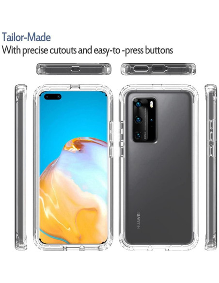 Funda Transparente Huawei P40 Pro con Protector de Pantalla Funda Transparente Huawei P40 Pro con Protector de Pantalla