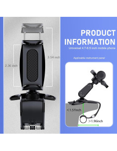 Soporte para Teléfono Móvil Titgoes Ajustable Negro Universal 2