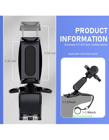 Soporte para Teléfono Móvil Titgoes Ajustable Negro Universal