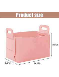 Organizador de Maletero TNAIYH Plegable de Fieltro Rosa 35.88x24.99cm 2