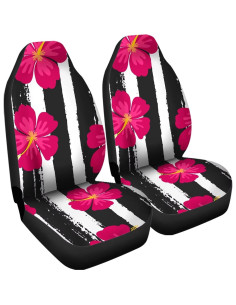 Fundas de Asiento de Coche Gearider Impermeables Rayas Negras y Blancas 2