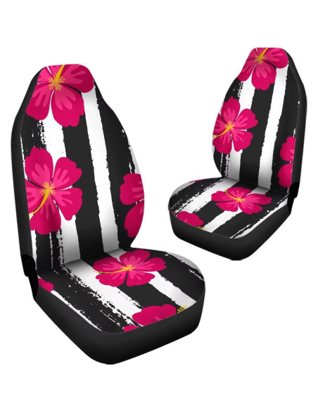 Fundas de Asiento de Coche Gearider Impermeables Rayas Negras y Blancas