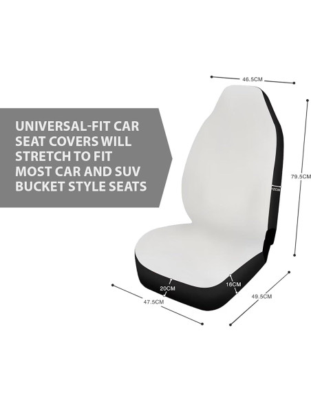 Fundas de Asiento de Coche Gearider Impermeables Rayas Negras y Blancas