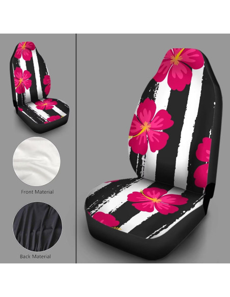 Fundas de Asiento de Coche Gearider Impermeables Rayas Negras y Blancas