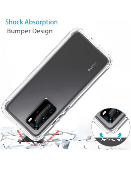 Funda Transparente Huawei P40 Pro con Protector de Pantalla Funda Transparente Huawei P40 Pro con Protector de Pantalla