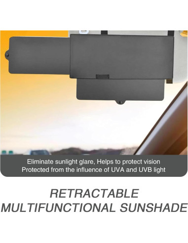 Extensor de Visera Solar para Auto Getfay 30.99x14.99cm Negro