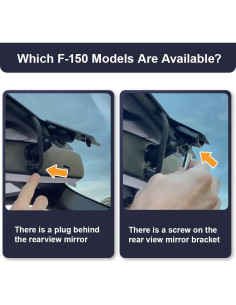 Cámara de Salpicadero Fitcamx 4K Frontal + 1080P Trasera para Ford F150/F250 2021-2025 2