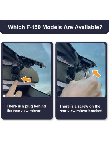 Cámara de Salpicadero Fitcamx 4K Frontal + 1080P Trasera para Ford F150/F250 2021-2025