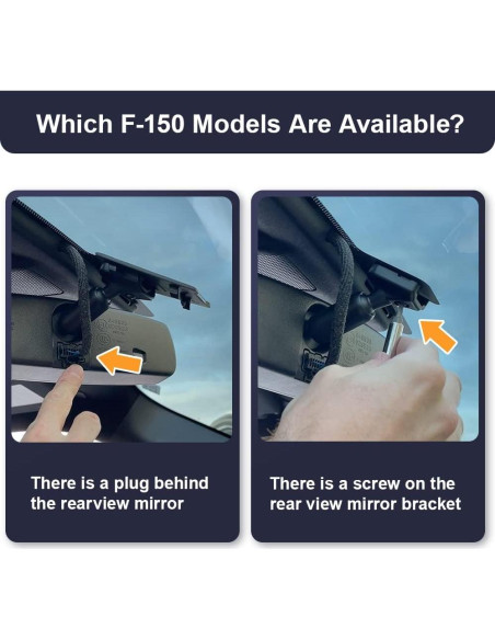 Cámara de Salpicadero Fitcamx 4K Frontal + 1080P Trasera para Ford F150/F250 2021-2025